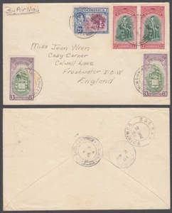 DOMINICA 1951 KGVI UNIVERSITY & 2½d. KGVI ON AIRMAIL COVER (ID:579/D64743) - Picture 1 of 1