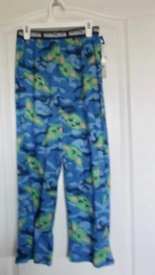 PANTALONES DE DORMIR PIJAMA MANDALORIANO STAR WARS PARA NIÑOS - AZUL - TALLA GRANDE (10/12) - NUEVOS CON ETIQUETAS Foto 1 de 3