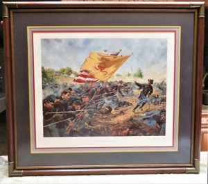 FRAMED LTD. ED. CIVIL WAR LITHOGRAPH BY DON TROIANI - Forlorn Hope - Picture 1 of 3