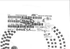 TPSE227K016R0150 AVX CAP TANT 220UF 10% 16V 2917 **LOT OF 188** - Picture 1 of 2