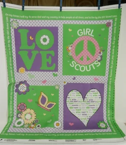 Girl Scouts Love Banner Felt Fabric Panel for Wall Hanging - Picture 1 of 8