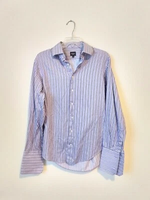 Santorelli Trim Fit Para Hombres Púrpura Lavanda Negro Rayas Blancas Rayas Largo... Foto 1 de 4