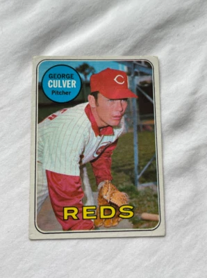 DCC: 1969 Topps George Culver Cincinnati Reds #635 VG-EX High Number - Image 1 of 2