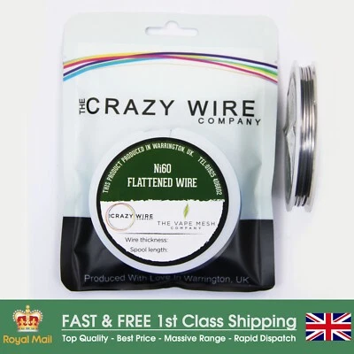 THE CRAZY WIRE COMPANY The Mesh Company Nichrome 60 Wire & Flat Clapton Coil Wide Range|Resistance Wire