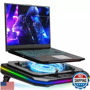 MOUNT PRO Gaming Laptop Cooling Pad, RGB Laptop Cooler Stand with Powerful Tu - Picture 1 of 5