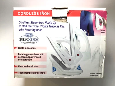 IGIA; PLANCHA INALÁMBRICA TURBO XPRESS - CAJA ABIERTA NUEVA Foto 1 de 4