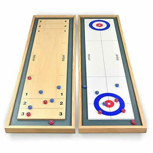 GoSports SHFL01 Shuffleboard and Curling 2 in 1 Board Game
