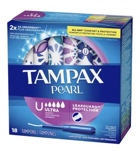 TAMPAX PEARL ULTRA ABSORBENCY*18 COUNT*NEW*FREE SHIPPING - Picture 1 of 4