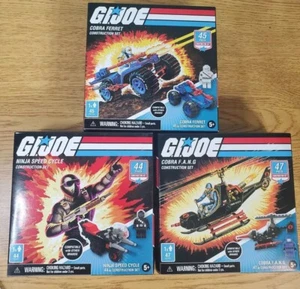 G.I. Joe Retro Building Blocks - Snake Eyes, Cobra Commander & Storm Shadow - Picture 1 of 2