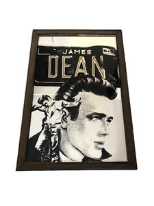 Vintage James Dean Bilderspiegel - 33 cm hoch, 22 cm breit - Bar - Man Cave - Kneipe - Bild 1 von 7