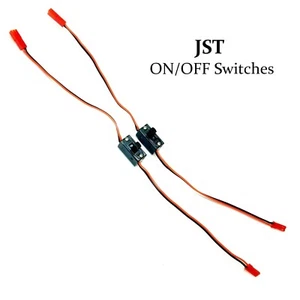 RCP-JRJST JST On/Off Switches (2) JST Male to JST Female 12" Long Taller Switch - Picture 1 of 23