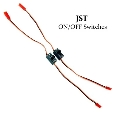 RCP-JRJST JST On/Off Switches (2) JST Male to JST Female 12" Long Taller Switch - Image 1 of 4