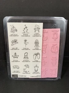 Stampin' Up! A LITTLE LOVE 2004 Set of 12 Rubber Stamps Friend Baby-NEW - Picture 1 of 2