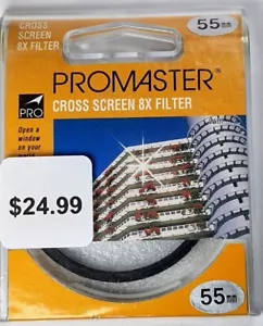 Pro 55mm CS 8x Cross Screen Star Effect Glass Lens Filter Japan E-55 E55 55 mm - Picture 1 of 6