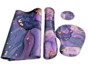 Marble Ergonomic 4-in-1 Gaming Pad w/Keyboard Wrist Rest, Mouse Pad, Coaster Set - Picture 1 of 18