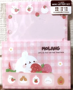 Molang Mini Letter 10 Envelope 5 SET Animal Rabbit Character 2023 MADE IN JAPAN - Picture 1 of 2
