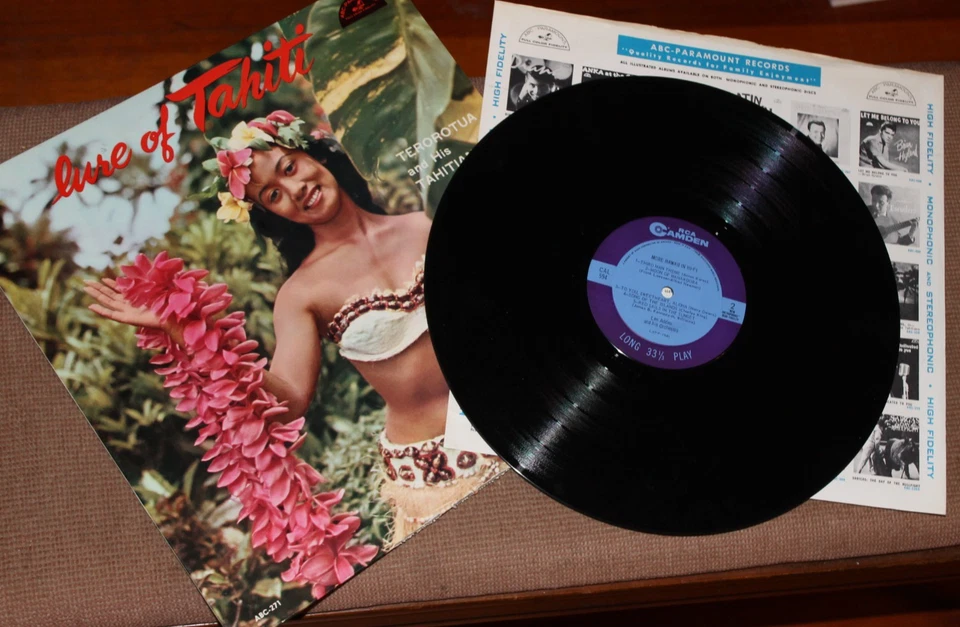 Lure of Tahiti ~ Terorotua and His Tahitians ~ 1958 Am-Par LP Foto 1 de 1