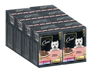 96x100g Cesar Hundefutter Nassfutter Selektion in Sauce Fleisch Gemüse Beutel - Bild 1 von 6
