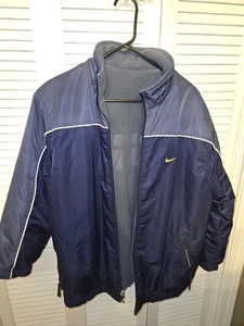 Nike Wendejacke Fleece gefüttert blau gelb groß..kaum getragen. Sehr schön - Bild 1 von 10