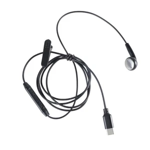 Type C Headsets Earpiece In Ear Single Earbud Earphone Extension Line with - Picture 1 of 8