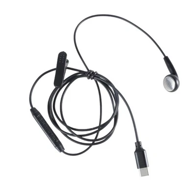 Type C Headsets Earpiece In Ear Single Earbud Earphone Extension Line with - Image 1 of 4
