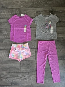 New Girls Mix And Match Bundle Size 4/4T Includes 2 T-shirts, Shorts, Leggings - Picture 1 of 1