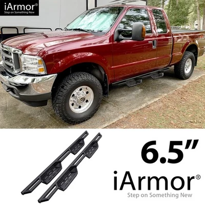 iArmor 6.5" Pocket Steps Steel Armor for 99-16 Ford F250 F350 SuperDuty SuperCab Foto 1 de 4