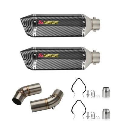 Exhaust System Dual Exit Muffler Pipe For Ducati Monster 696 695 795 796 1100 - Image 1 of 4
