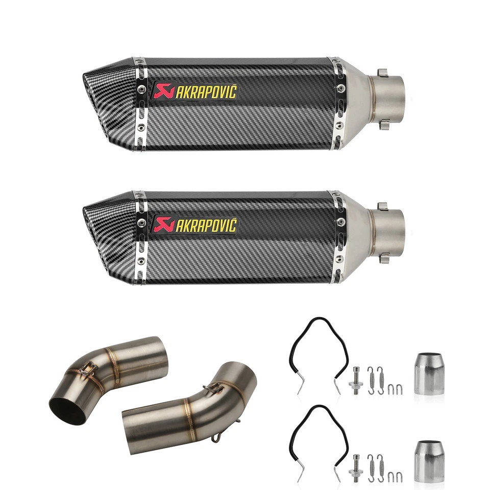 Exhaust System Dual Exit Muffler Pipe For Ducati Monster 696 695 795 796 1100 Foto 1 de 4