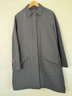 Woman’s Vintage Lauren By Ralph Lauren Black Rain Coat Fleece Lined Utility  — 第 1/4 张图片