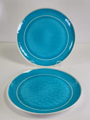 Better Homes and Gardens Turquoise Melamine Dinner Plates ~ Set of 2 - Image 1 of 4