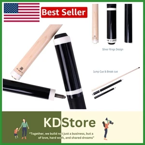 Heavy 3-Piece Jump Break Cue - 25oz Steel & Maple, Black Finish - Picture 1 of 9