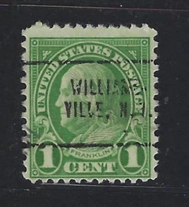 Precancels - NY - Williamsville - 632-705 - 1¢ 1926 Franklin - $15 type - Picture 1 of 2