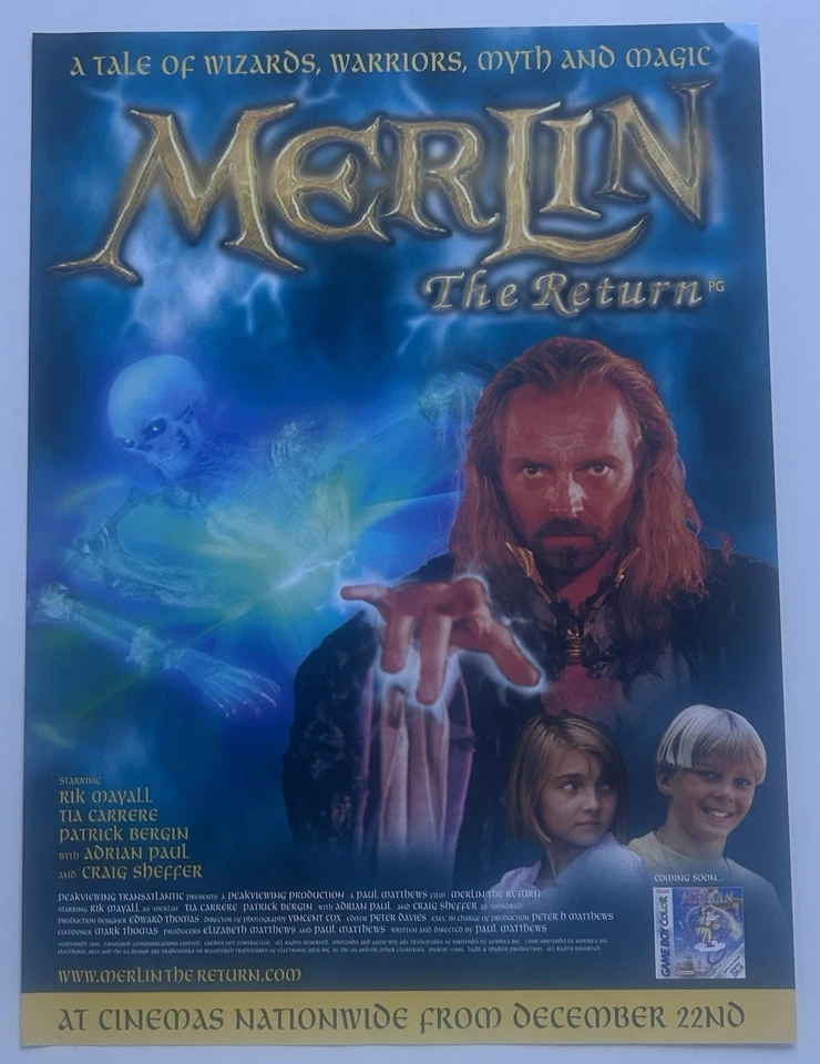 MERLIN THE RETURN - 1997 full page UK magazine ad  NINTENDO GAME BOY RIK MAYALL - Image 1 of 1