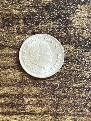 1967 Netherlands 10 Ten Cents Actual Coin TB4899* - Image 1 of 2