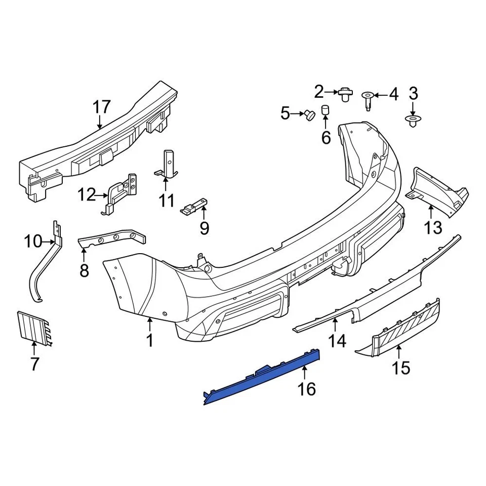 For Nissan Armada 2025-2026 Nissan 265657JA0A Rear Left Reflector Panel - Image 1 of 1