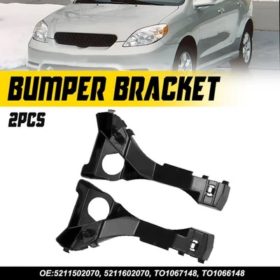 Juego de retenedor de soporte de parachoques delantero negro para Toyota 2003-2006 Matrix XRS Foto 1 de 4