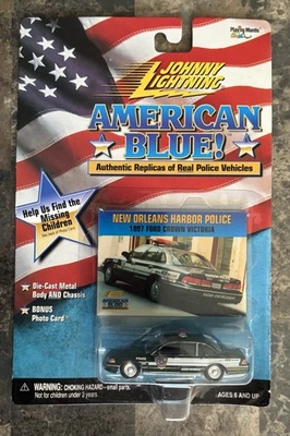 Johnny Lightning American Blue! 1997 Ford Crown Victoria New Orleans Police Car - Image 1 of 2
