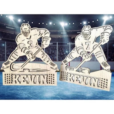 Personalized HOCKEY Sign Laser Engraved Gift Custom Plaque Sports Trophy  - Image 1 of 3