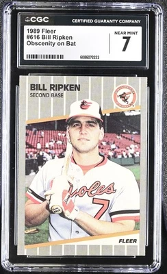 1989 Fleer #616a Bill Ripken CGC 7 - Image 1 of 2