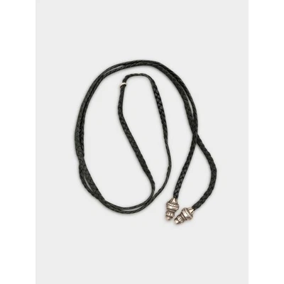 Cuerda trenzada de cuero Jumbo corazones cromados Foto 1 de 2