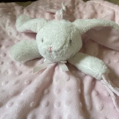 Mantas & Beyond Rosa Blanco Minky Dot Conejo Lovey Tie Loop Usado en Excelente Condición Foto 1 de 4