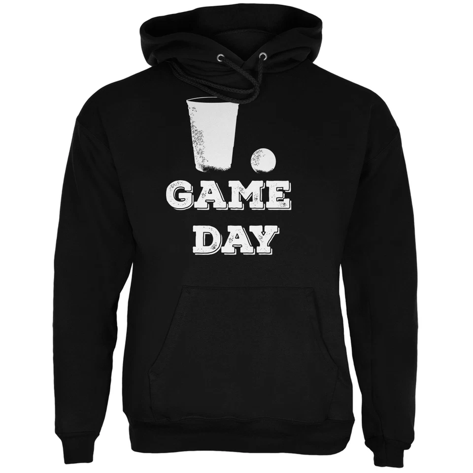 Sudadera con capucha negra Game Day Beer Pong para adulto Foto 1 de 1