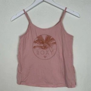 ROXY Tank Top Youth Girls Size L 12 Pink Graphic Beach Casual Summer - Picture 1 of 9