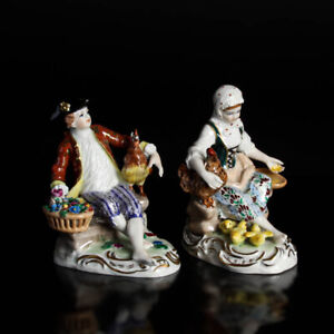 Porzellan Figuren Paar Dresden Pottschappel handbemalt wunderschön mehrfarbig