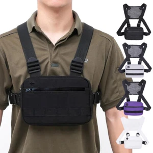 Bolsa táctica de combate en el pecho bolsa frontal kit de reconocimiento paquete chaleco protector deportivo - Imagen 1 de 14