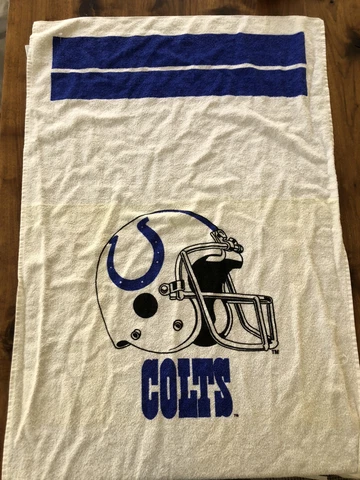 Vintage Indianapolis Colts Football Logo Helmet Bath / Beach white Towel 54x26 Cover