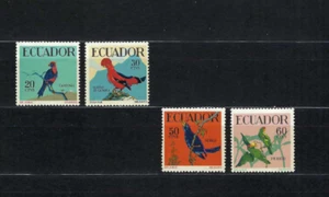 ''PÁJAROS DEL ECUADOR-'CARDENAL.- GALLO.- MIRLO.- PERICO.- SC645-648 1958 - Imagen 1 de 1