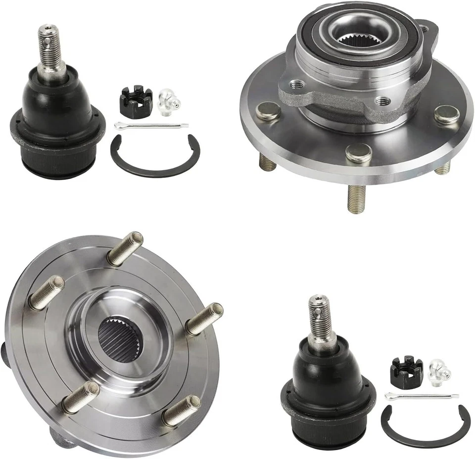 Cojinete de rueda delantera de 5 tacos y rótulas inferiores del cubo para Dodge Journey 2009-2020 Foto 1 de 1