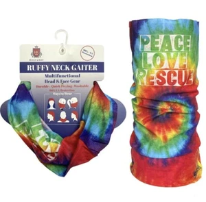 Ruffy Gaiter PAWS by Huxley Love Peace Rescue Tie Dye Neck Head & Face Gear - Picture 1 of 7